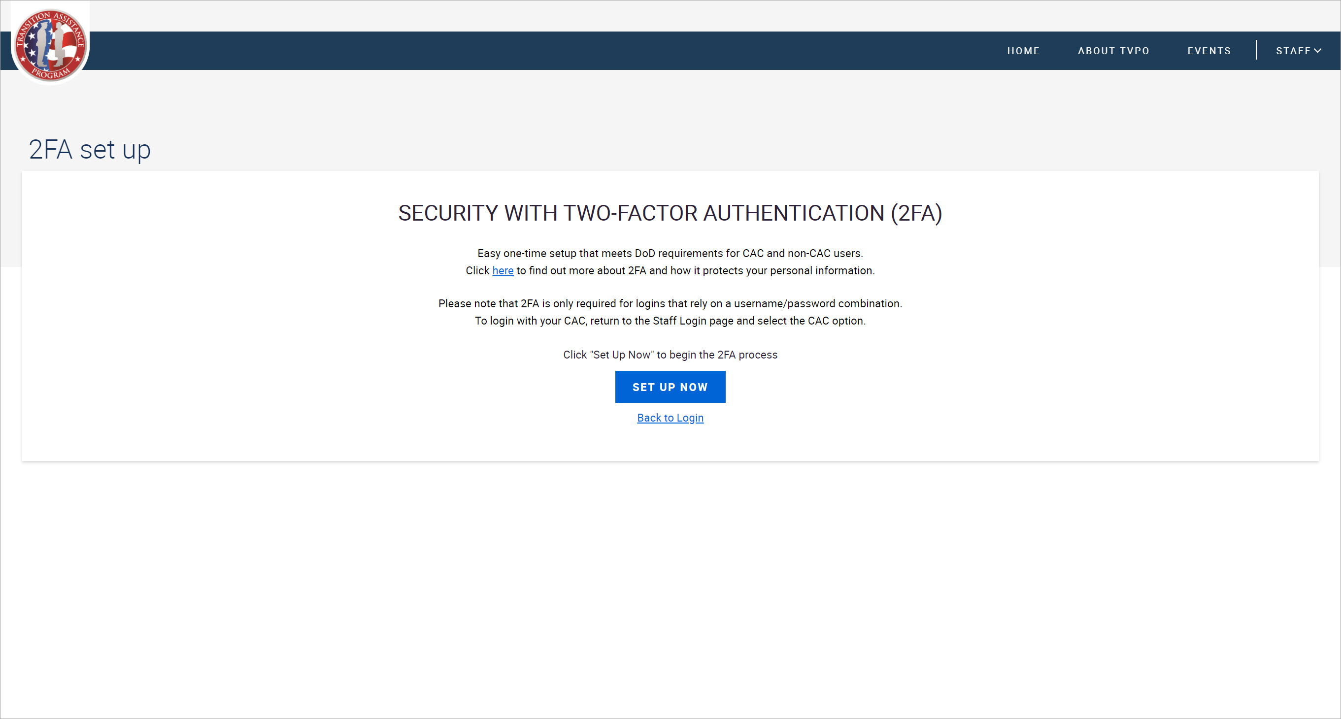 Setting up Two-Factor Authentication (2FA)